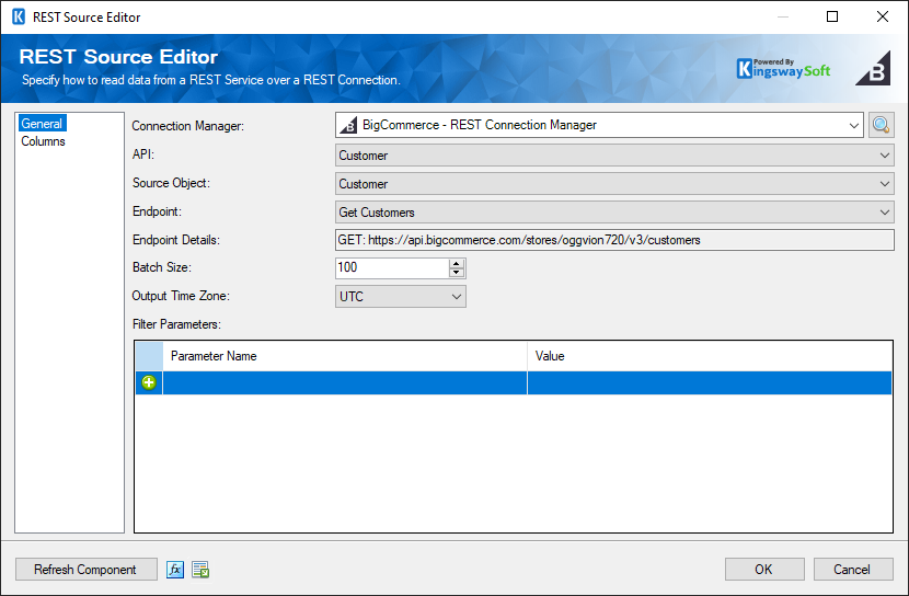 SSIS BigCommerce REST Source